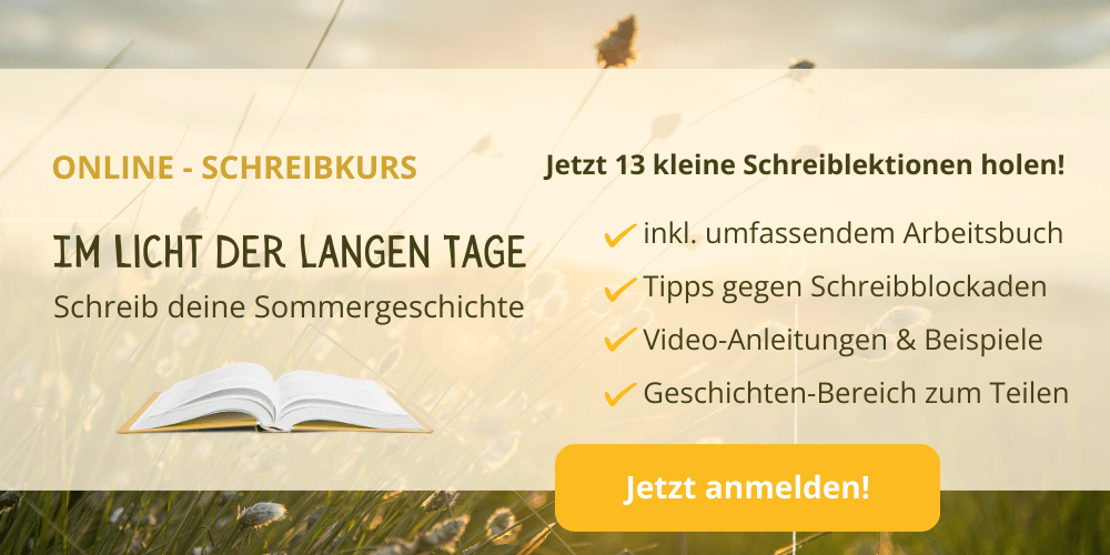 Kursbanner - Im Licht der langen Tage - Schreib deine Sommergeschichte