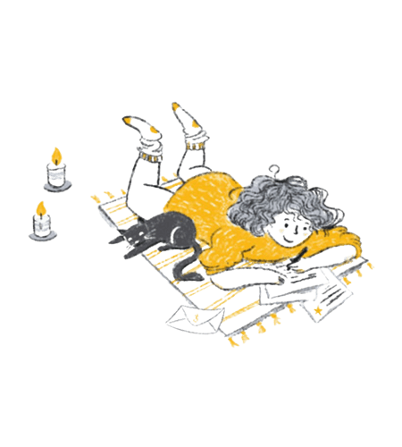 Dein Leben als Buch - schreibendes Mädchen